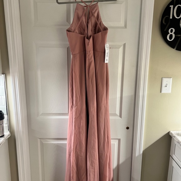 Dusty Rose Azazie Mariel Bridesmaid Dress size A10 - Picture 3 of 5